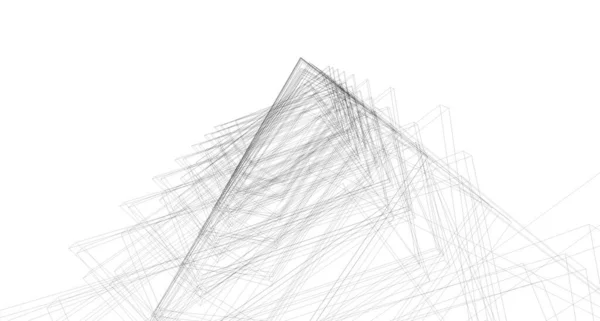 Dessin Architectural Abstrait Illustration — Photo