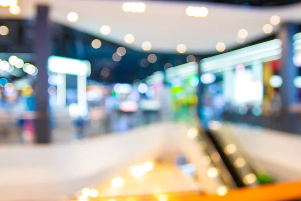 Borrão Abstrato Com Bokeh Shopping Center Desfocado Loja Partida Para — Fotografia de Stock