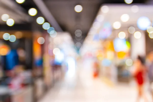 Borrão Abstrato Com Bokeh Shopping Center Desfocado Loja Partida Para — Fotografia de Stock