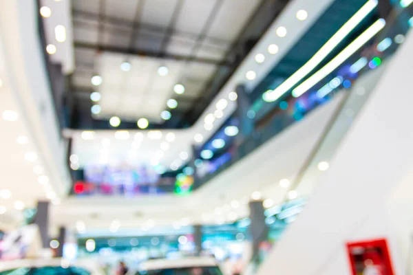 Borrão Abstrato Com Bokeh Shopping Center Desfocado Loja Partida Para — Fotografia de Stock