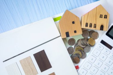 Ev kredisi, emlak ve ev tasarımı kavramı