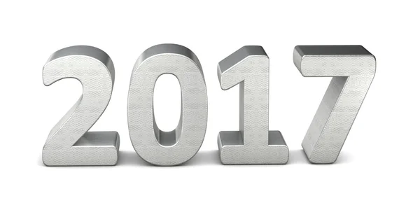 Yeni yıl metin gümüş 2017 3d