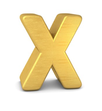 3D harf X altın
