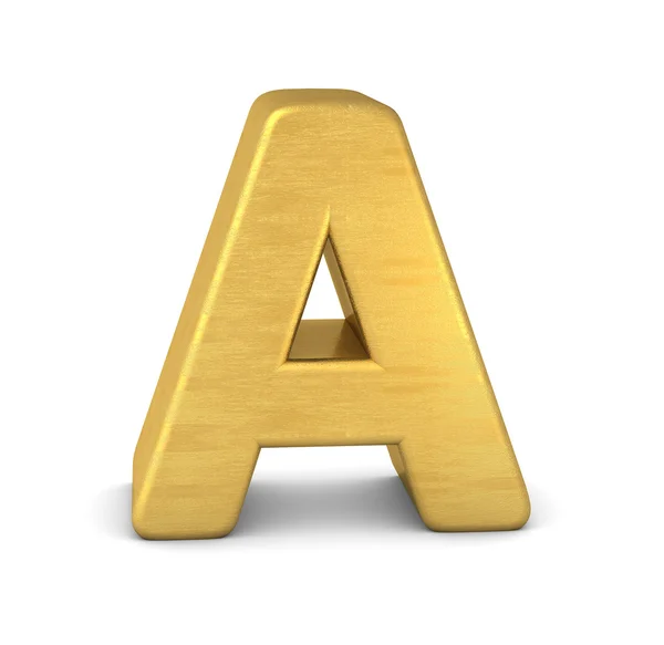 3d letter A gold — Stock Photo, Image