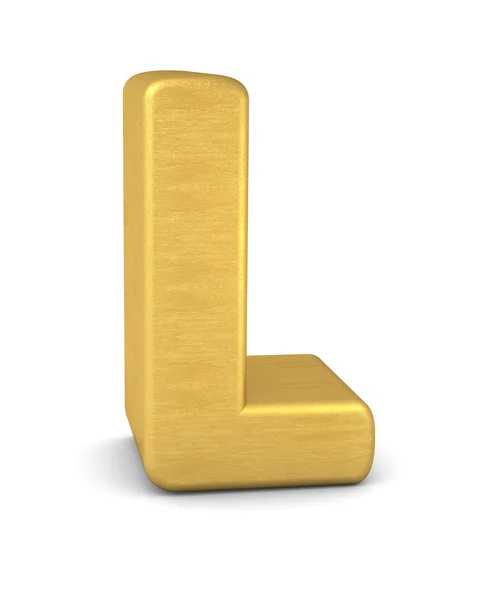 3D letter L goud — Stockfoto