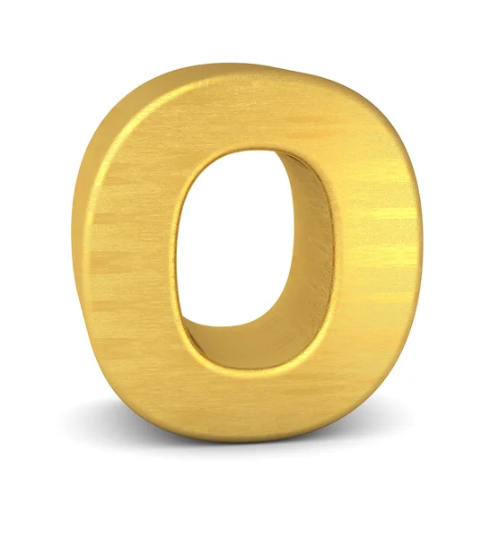 3d letter O gold — Stock Photo, Image