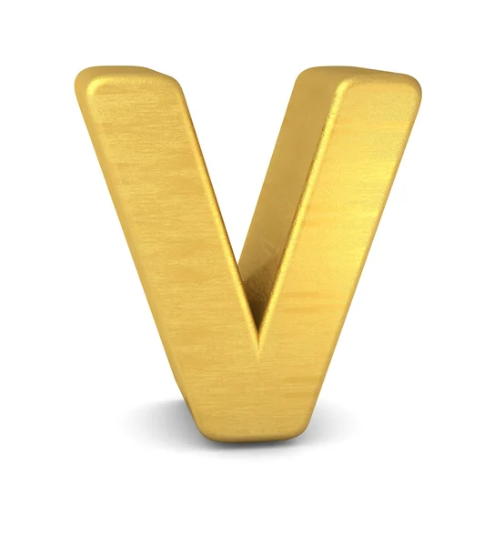 3D litery V złota — Zdjęcie stockowe