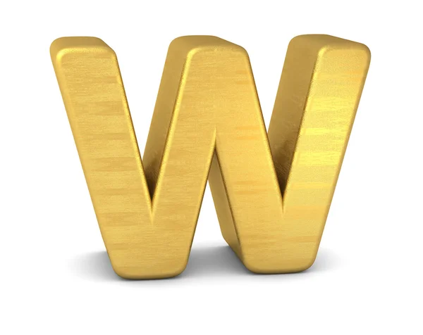3D-s betű W-arany — Stock Fotó