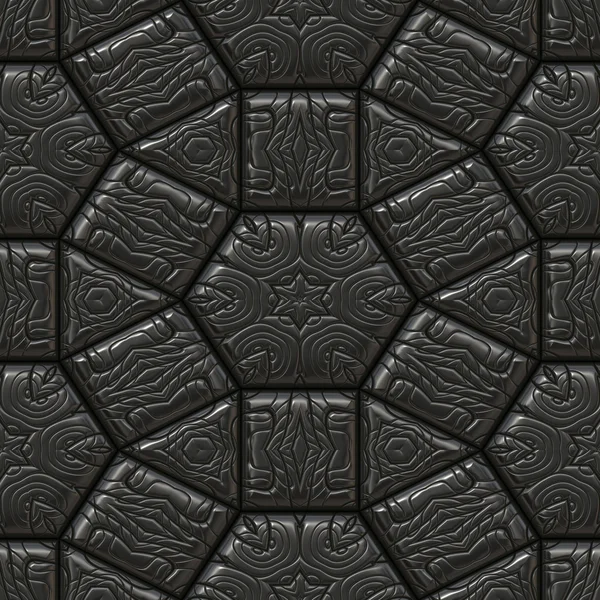 Black mayan stone seamless — Stock Photo, Image