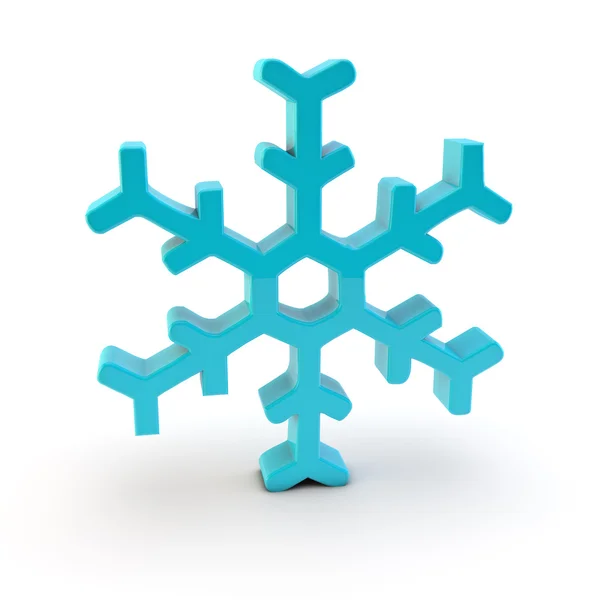 3d símbolo de cristal de neve — Fotografia de Stock