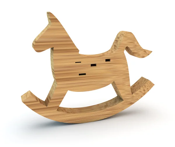 3d rocking horse symbol — Stock Photo, Image