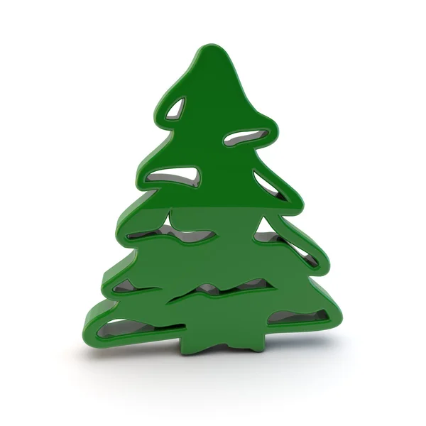 3d albero di Natale simbolo — Foto Stock