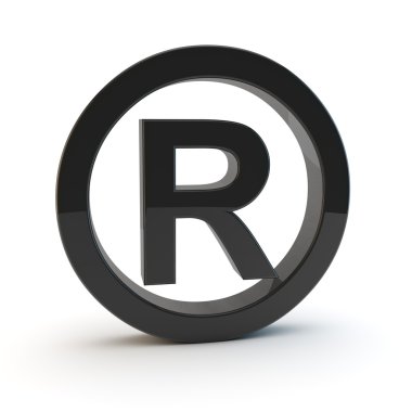 3D siyah ticari marka simgesi