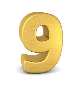 3D sayı 9 altın