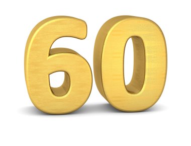 3D sayı 60 altın