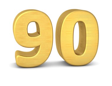 3D sayı 90 altın