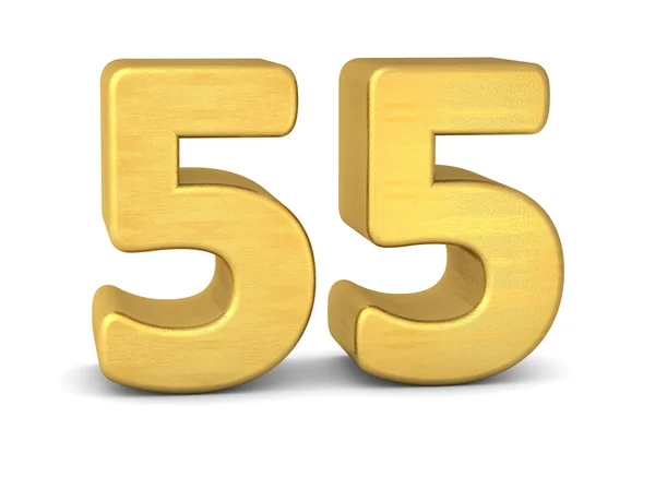 3d número 55 oro — Foto de Stock