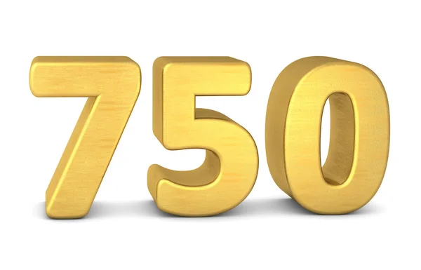 3D-s szám 750 gold — Stock Fotó