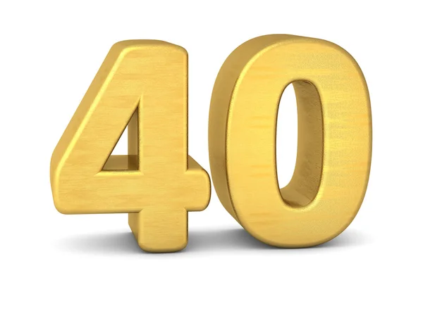 3d numero 40 oro — Foto Stock