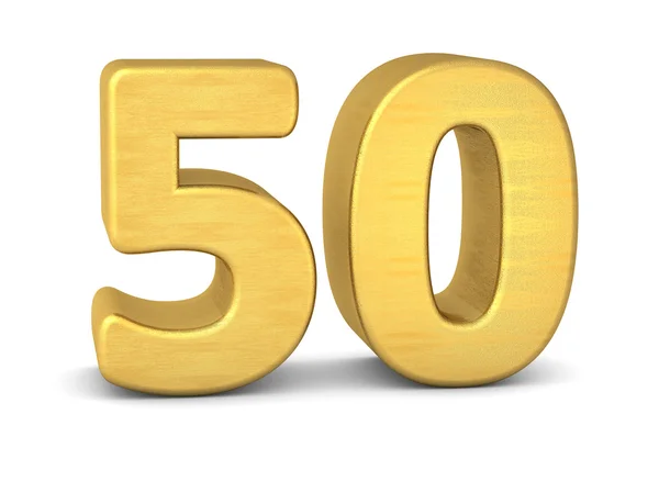 3d número 50 oro — Foto de Stock