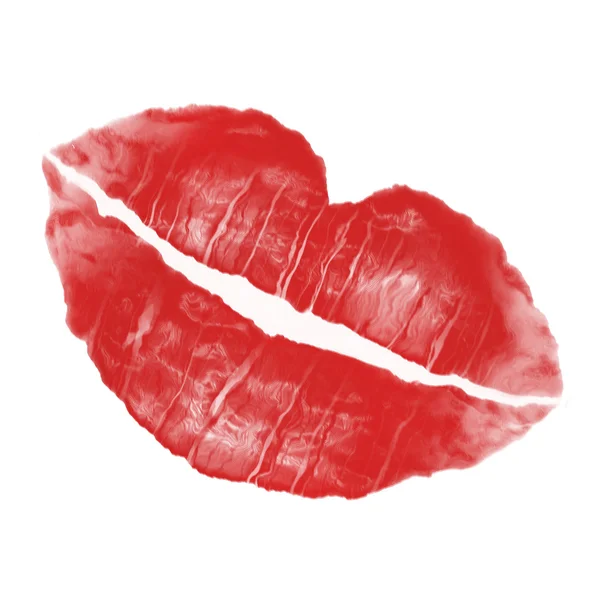 Red kissing lips — Stock Photo, Image