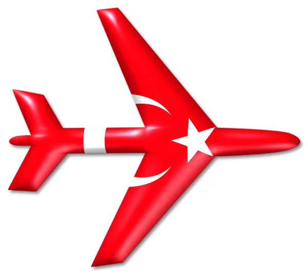 Airplane turkey symbol — Stock Photo, Image