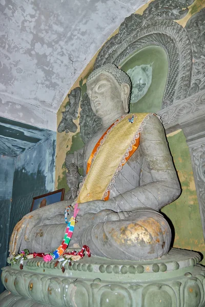 Пхаяо Таиланд Ноября 2020 Портрет Статуи Будды Левого Вида Каменном — стоковое фото