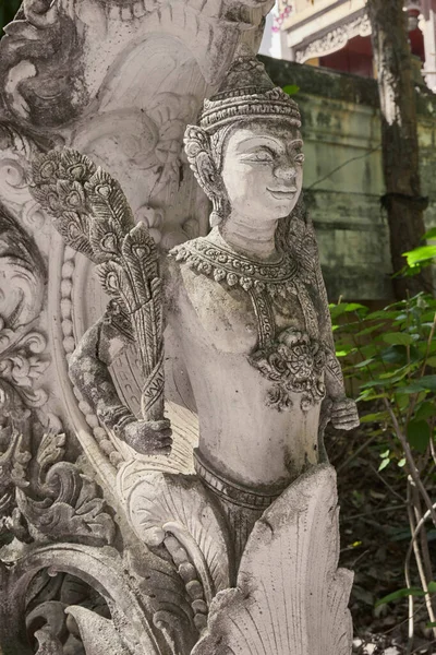 Phayao Thailandia Novembre 2020 Ritratto Destra Vista Pietra Statua Dio — Foto Stock