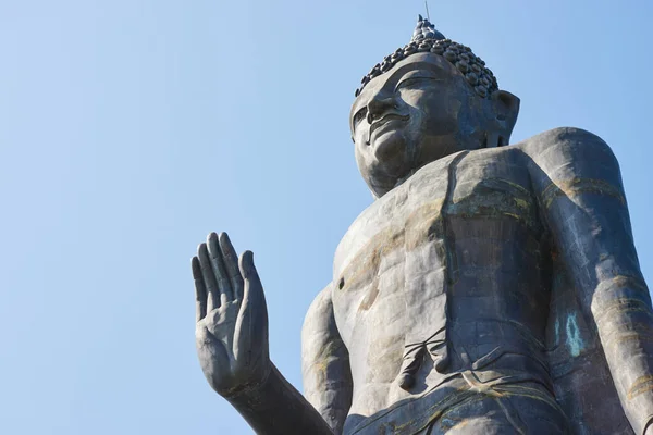 Phayao Thailand Nov 2020 Rechts Die Ecke Zoom Buddha Statue — Stockfoto