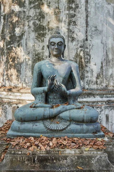 Phayao Таїланд Dec 2020 Portrait Front Buddha Statue Giving First — стокове фото