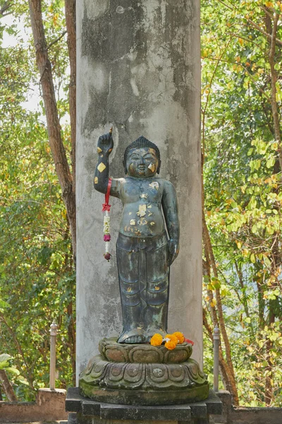 Phayao Thailand Dec 2020 Zoom View Birth Buddha Statue Forest — Stockfoto