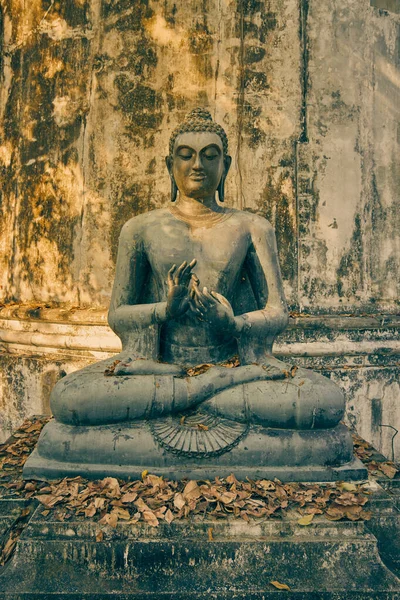 Phayao Thailand Dec 2020 Portrait Front Buddha Statue Giving First — Stock Photo, Image