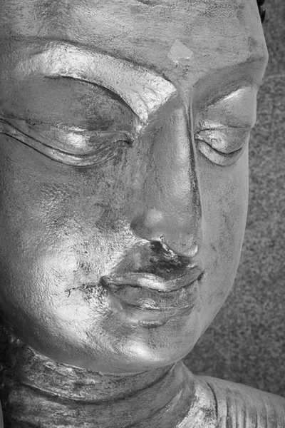 Phayao Thailandia Dicembre 2020 Ritratto Bianco Nero Fronte Buddha Oro — Foto Stock