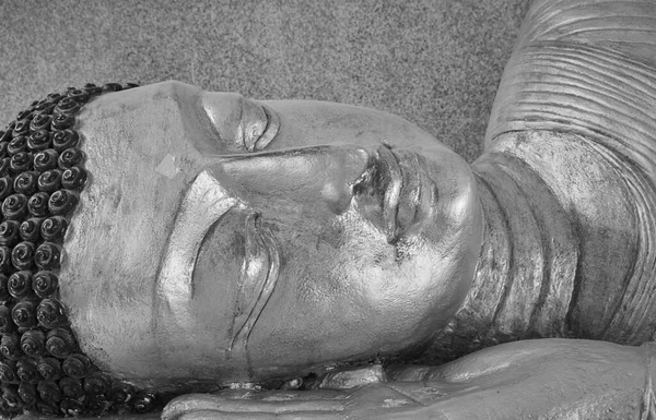 パヤオ2020年12月6日 ワット アナラヨ寺院の聖域や礼拝堂における黒と白のクローズアップ金の仏像 — ストック写真