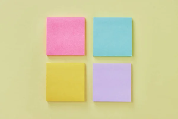 Top View Flat Lay Color Stick Note Note Pad Pink — Photo
