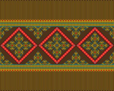 Simetri Rodos Geometrik Giysi veya Giysi, Nakış, Kumaş, Paket Tasarımı Biçiminde Sarı Yeşil Yerli veya Kabilesiz Desen