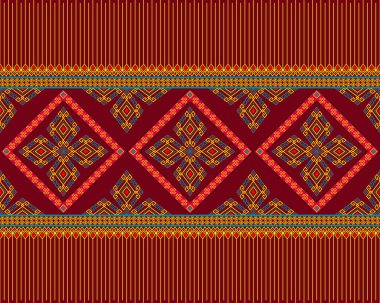 Simetri Rodos Geometrik Giysi veya Giysi için Bohemya Biçimi, Nakış, Kumaş, Paket Tasarımı