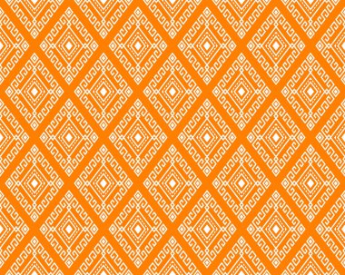 Simetri 'de Beyaz Kabile ya da Etnik Kusursuz Desen Rodos Geometrik Giysi, Nakış, Kumaş, Paket Tasarımı