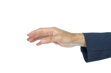 İş adamı yakalamak fare üzerinde beyaz izole