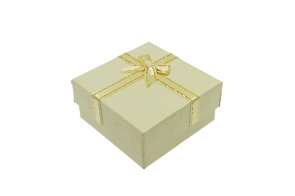 Caja de regalo de Navidad beige y festival importante — Foto de Stock