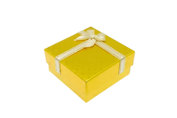 黄金圣诞节和重要节日礼品盒 — 图库照片