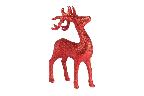 Red Christmas Reindeer Left View — Stock Photo, Image
