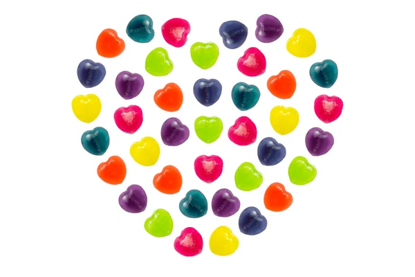 Heart Candy Set in Full Heart Shape for Valentine — Stock Photo, Image