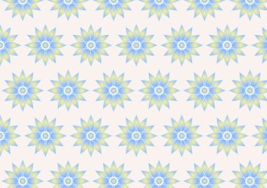 Retro çiçek deseni Pastel renk üzerinde