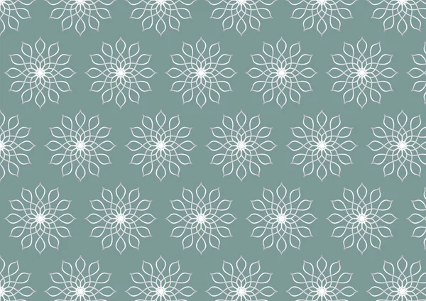 Retro Silver Flower Pattern on Pastel Color Background — Stock Vector