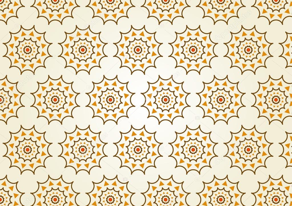 Classic Gear or Cogwheel Pattern on Pastel Color