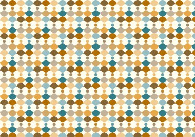 Soyut daire ve eğri Kupası desen Retro tarzı