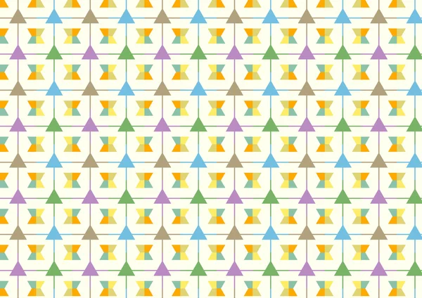 Driehoek en lijn en trapezium patroon op Pastel achtergrond — Stockvector