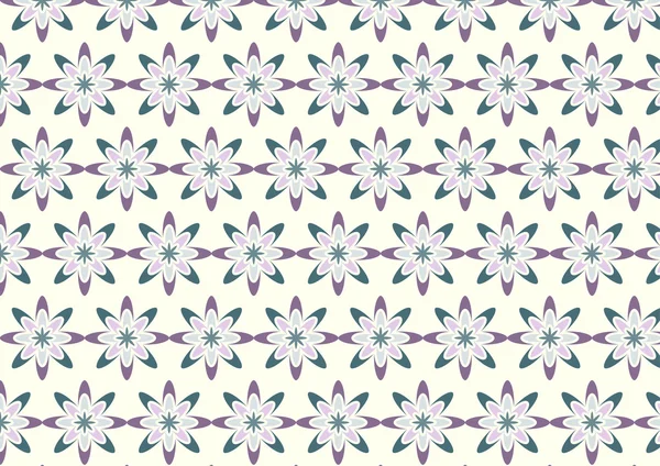 Patrón de floración púrpura abstracta en forma de bumerang en color pastel — Vector de stock