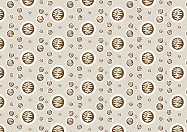 Pastel arka plan üzerinde kahverengi soyut daire şekli